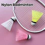 Tnobhg 10Pcs Nylon Badminton Stable Durable Nylon Feather Shuttlecocks Youth Players Indoor Outdoor Badminton Training